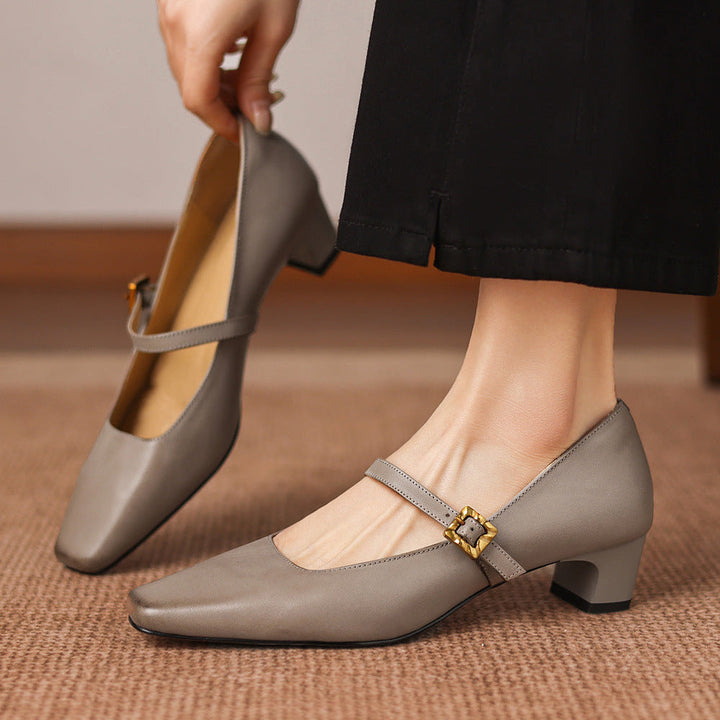 Authentic Leather Heels Aira