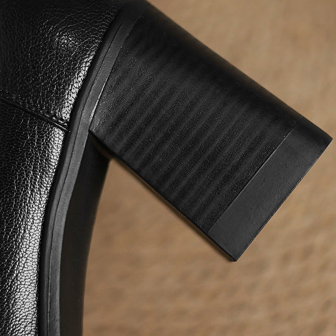 Authentic Leather Heels Zivra