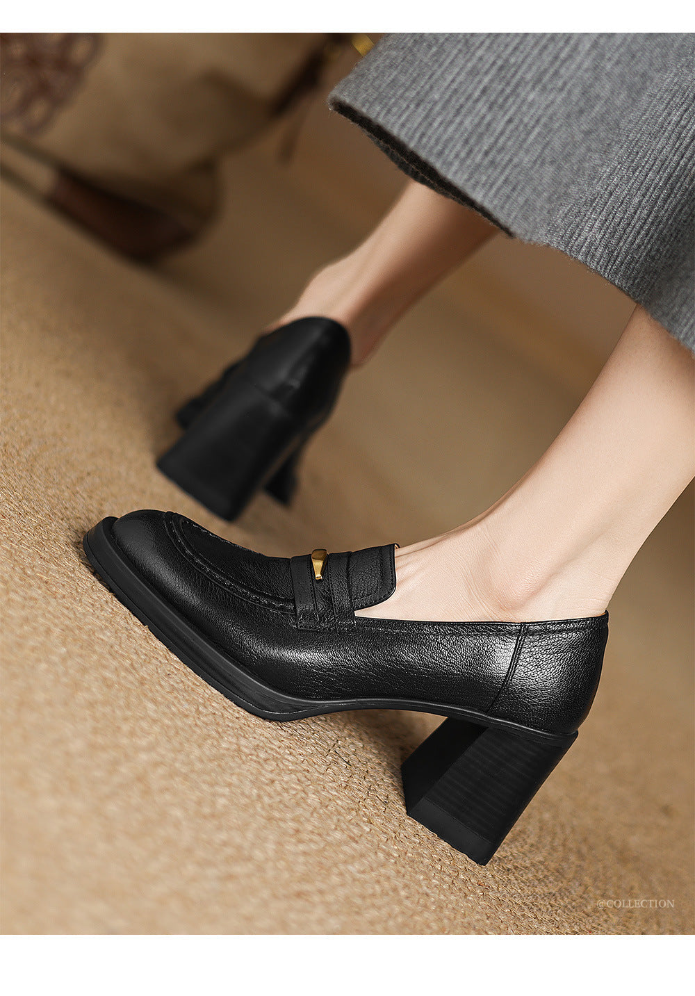 Authentic Leather Heels Zivra