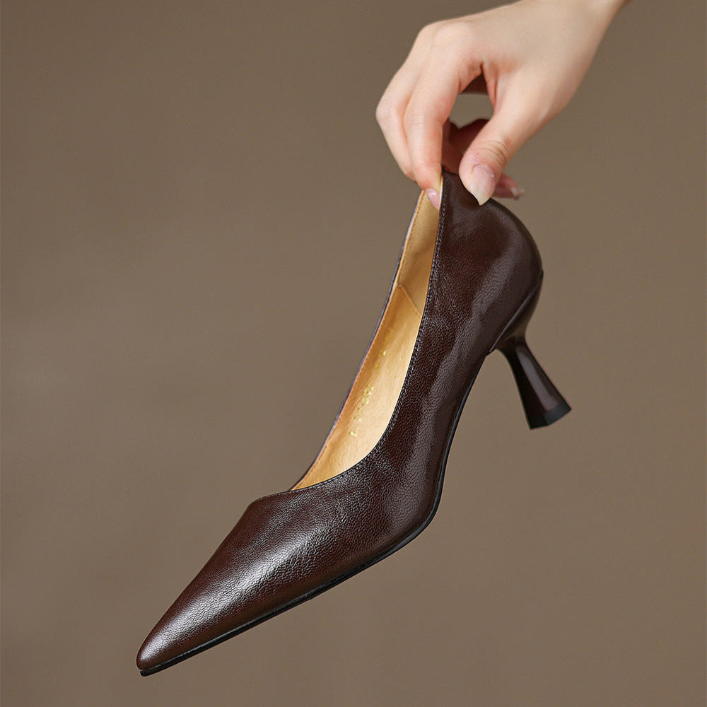 Elora Authentic Leather Heels