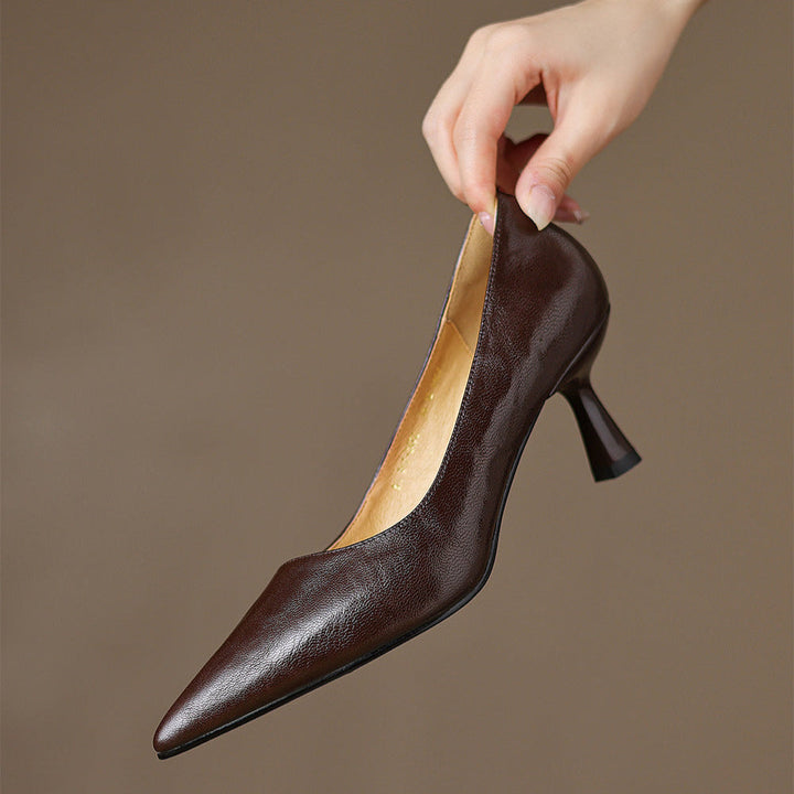 Elora Authentic Leather Heels