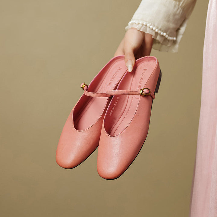 Lora Genuine Leather Mules