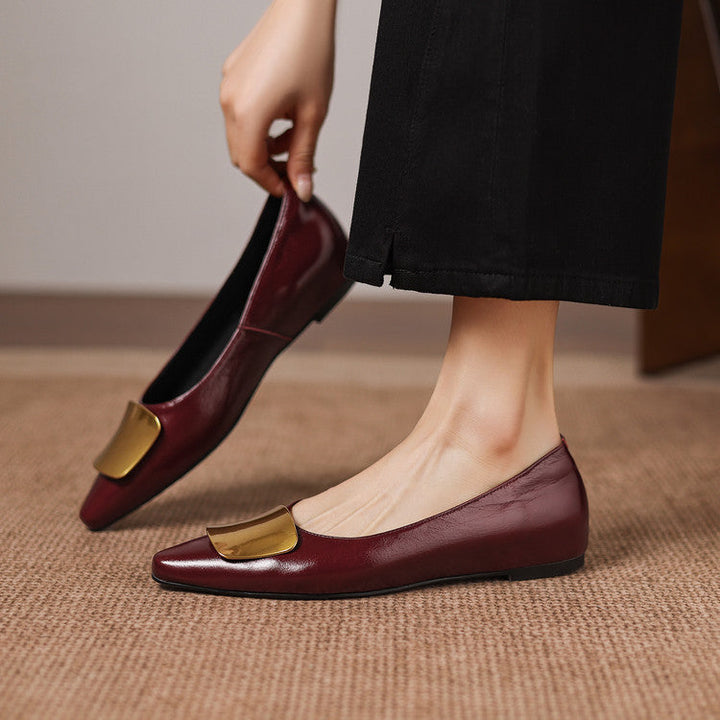 Relia Genuine Leather Flats