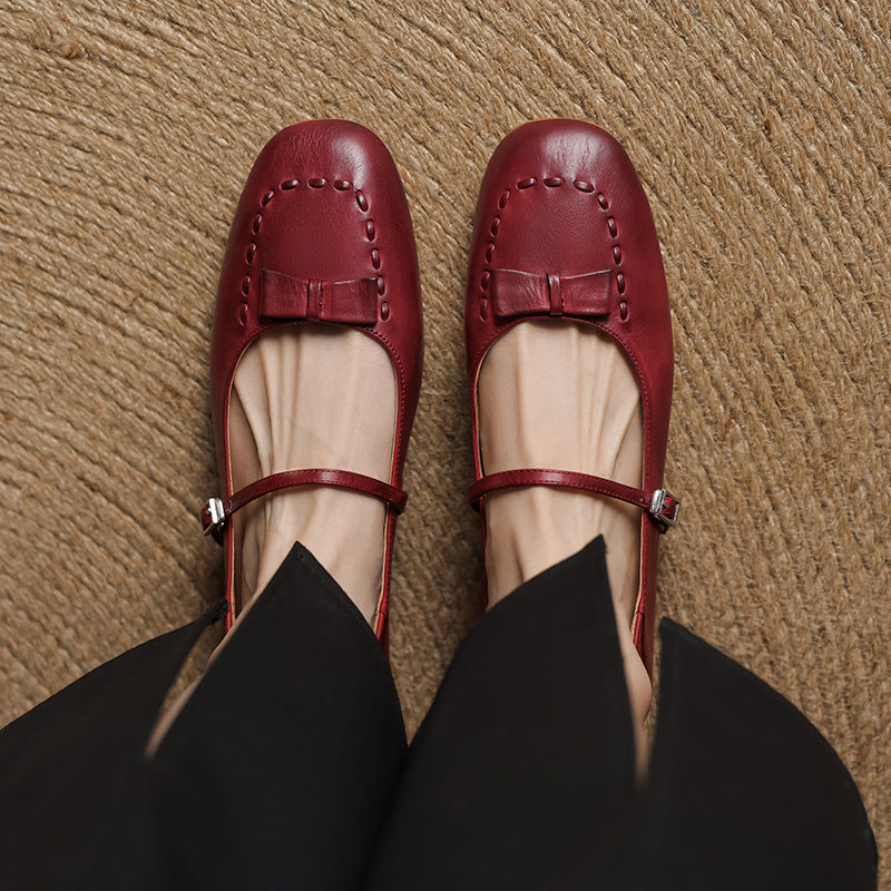 Leva Genuine Leather Flats