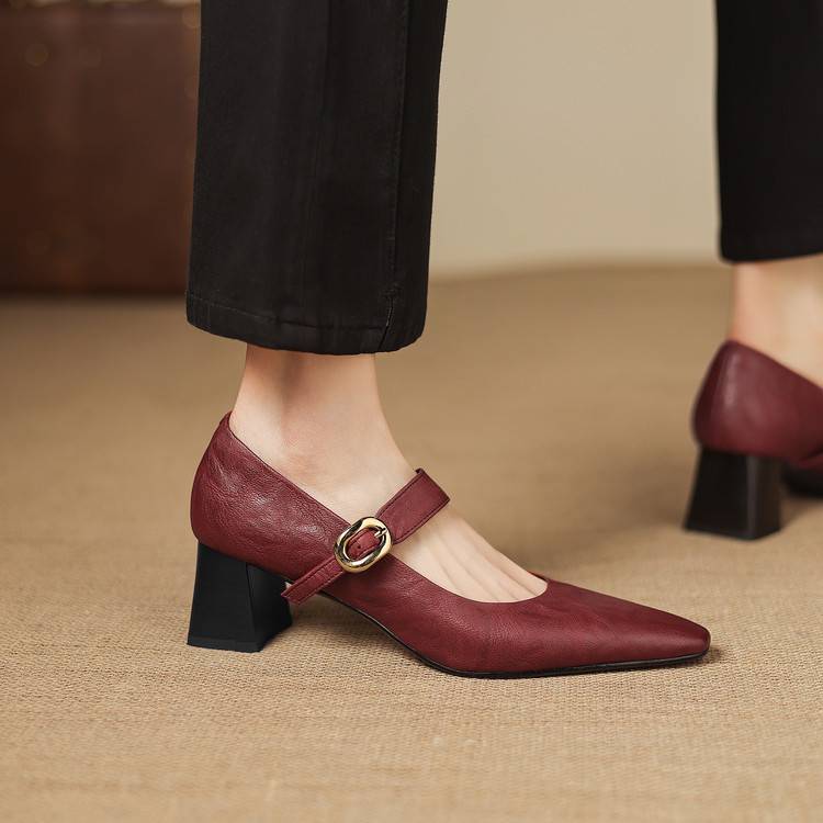 Azra Authentic Leather Heels
