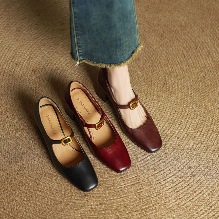 Authentic Leather Heels Olea
