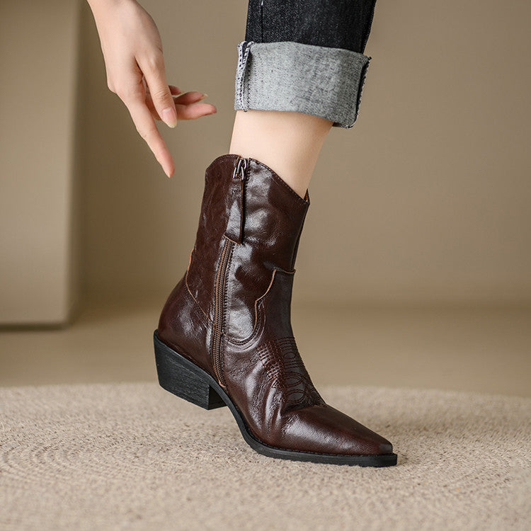 Dakota Genuine Leather Western Boots