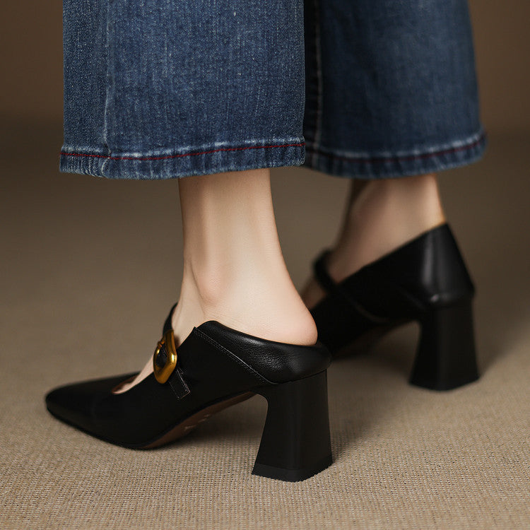Genuine Leather Kelly Heels