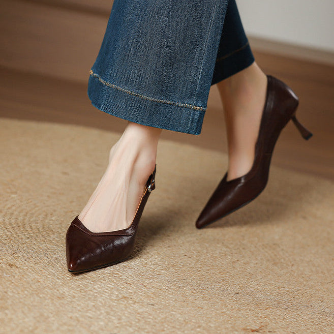 Authentic Leather Heels Ezel