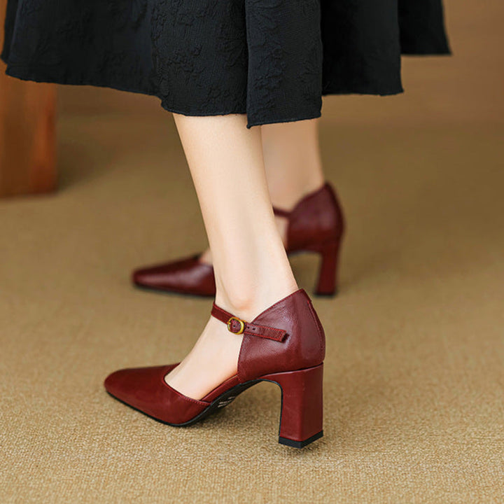 Genuine Leather Heels Amaris