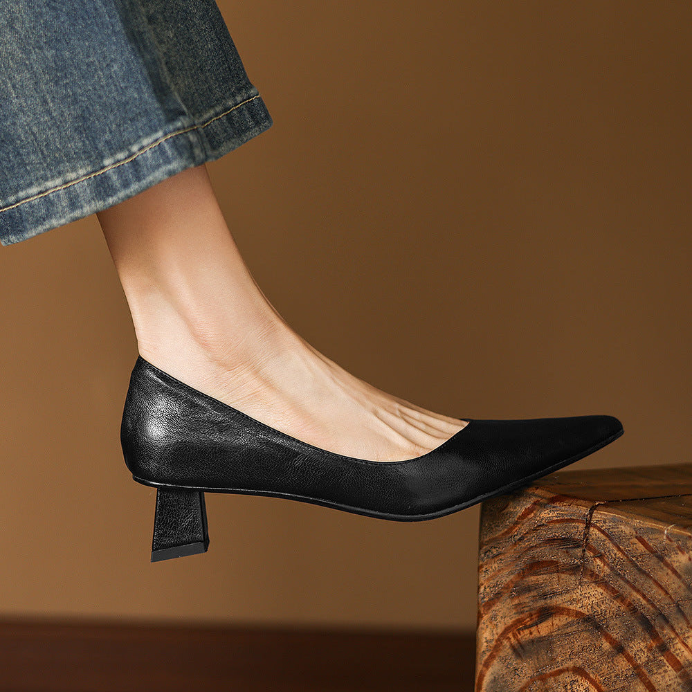 Genuine Leather Court Shoes Kregia