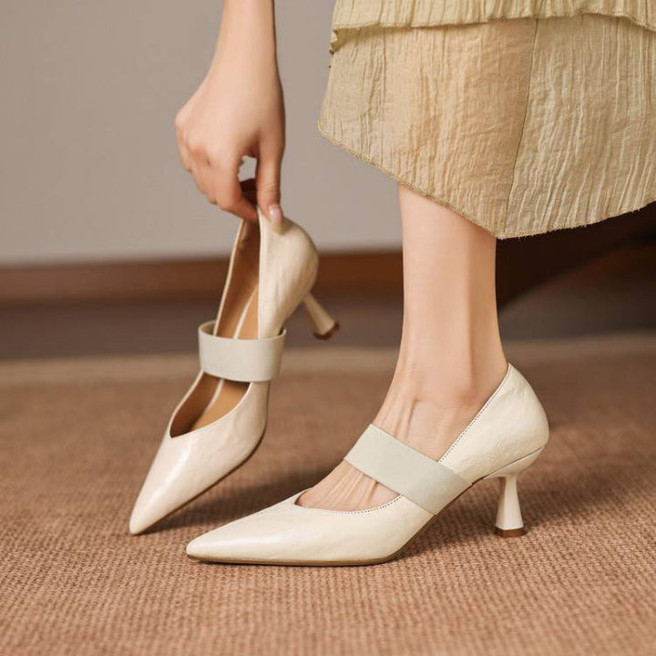 Cyra Genuine Leather Heels