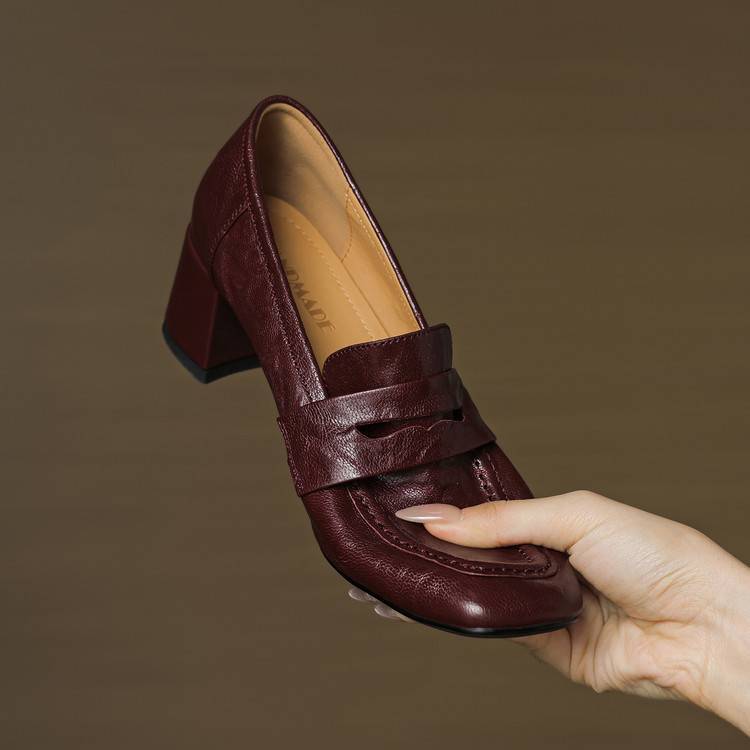Authentic Leather Heels Sora