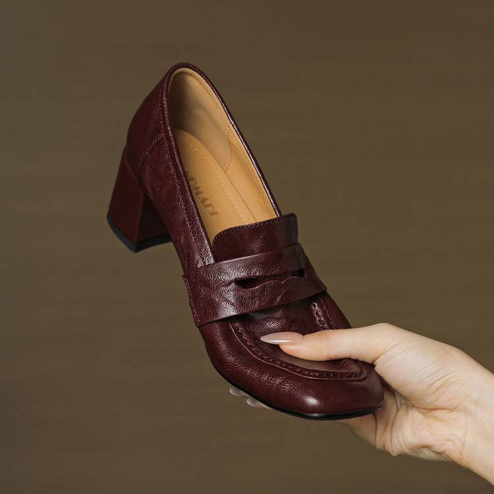 Authentic Leather Heels Sora