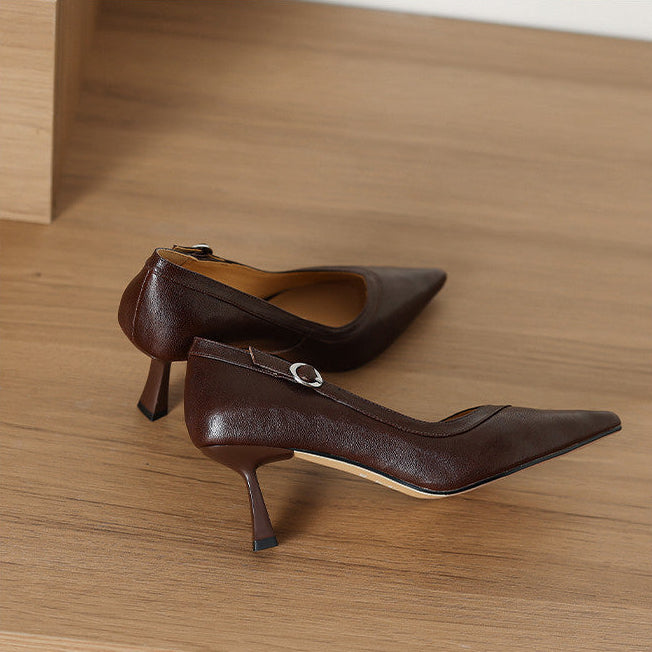 Authentic Leather Heels Ezel