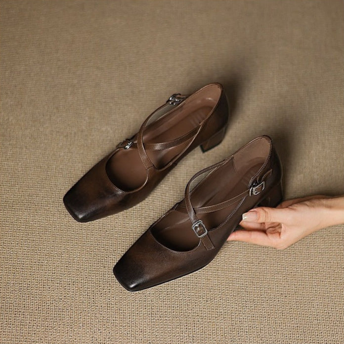 Authentic Leather Heels Ciora