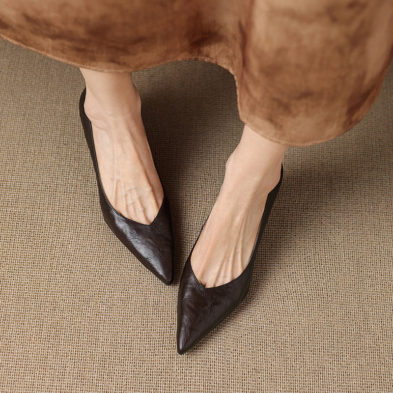 Authentic Leather Heels Veler
