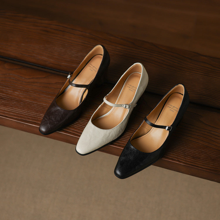 Authentic Leather Heels Veria