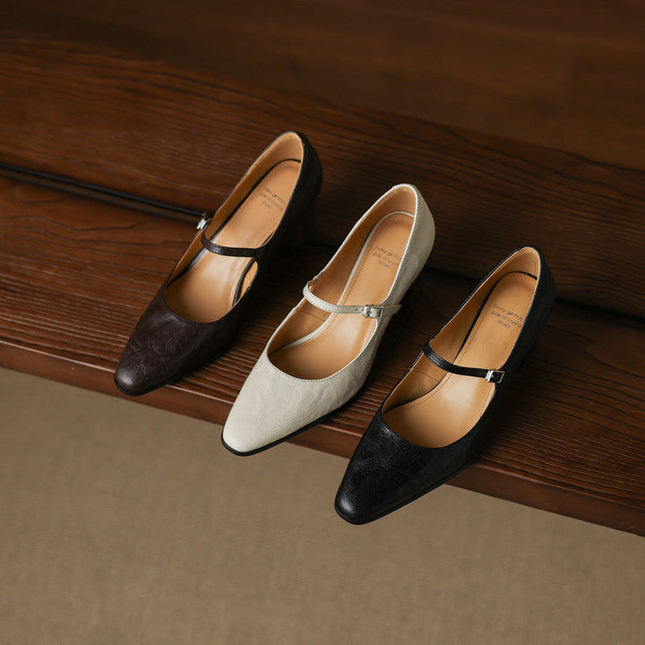 Authentic Leather Heels Veria