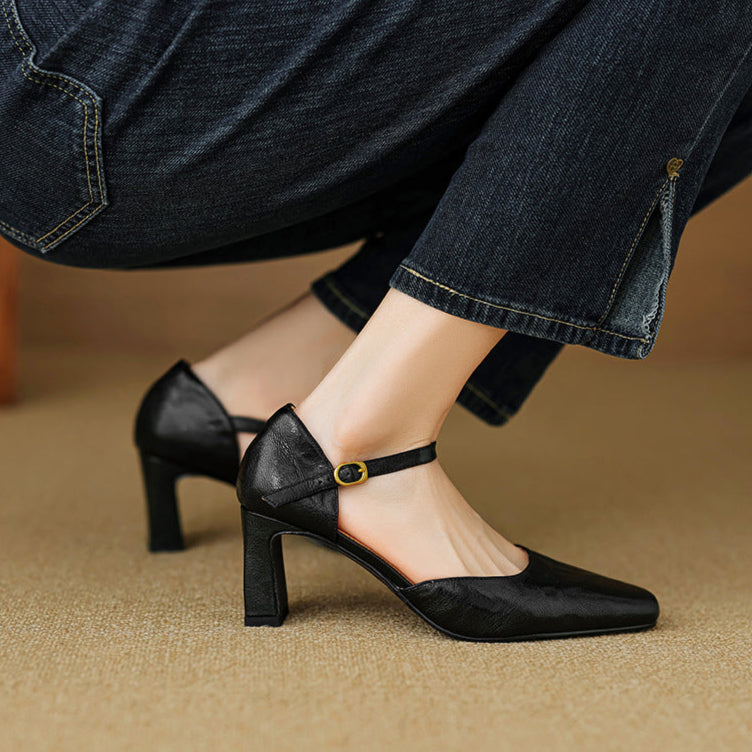 Genuine Leather Heels Amaris
