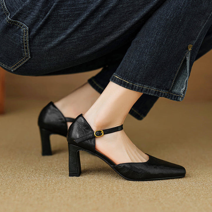 Genuine Leather Heels Amaris