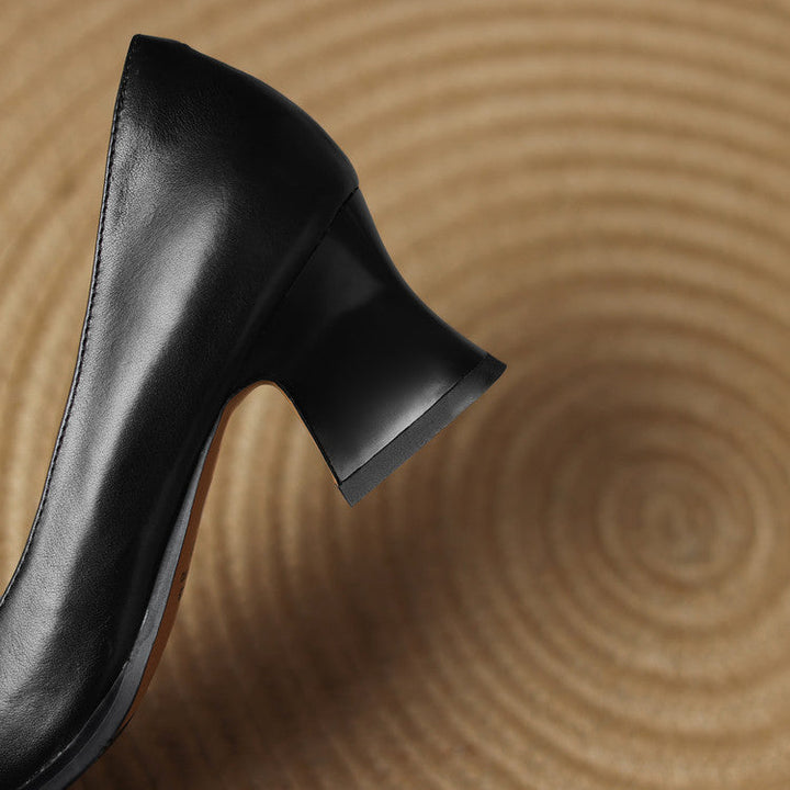 Authentic Leather Heels Arlix