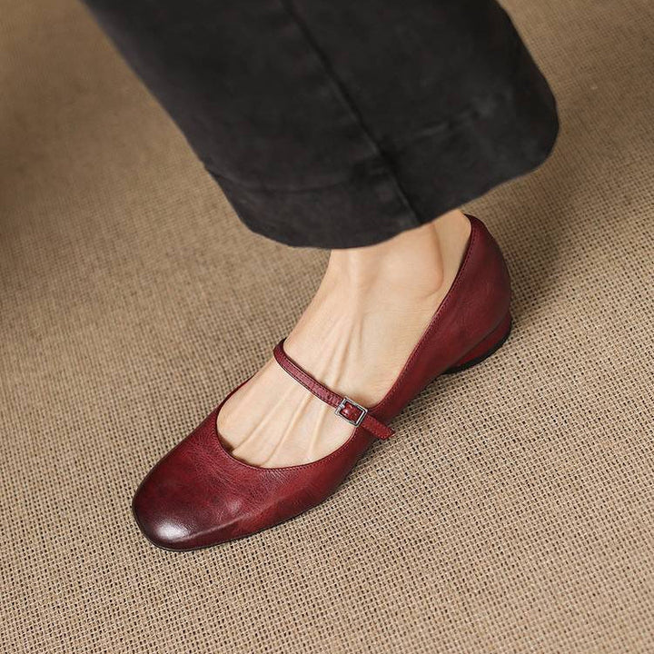 Seren Genuine Leather Flats