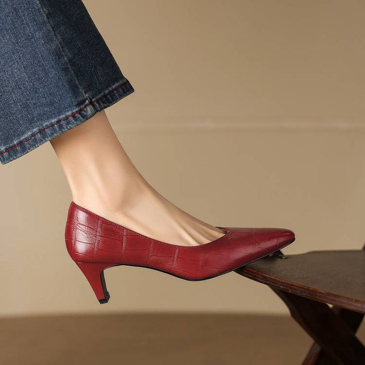 New Authentic Leather Heels