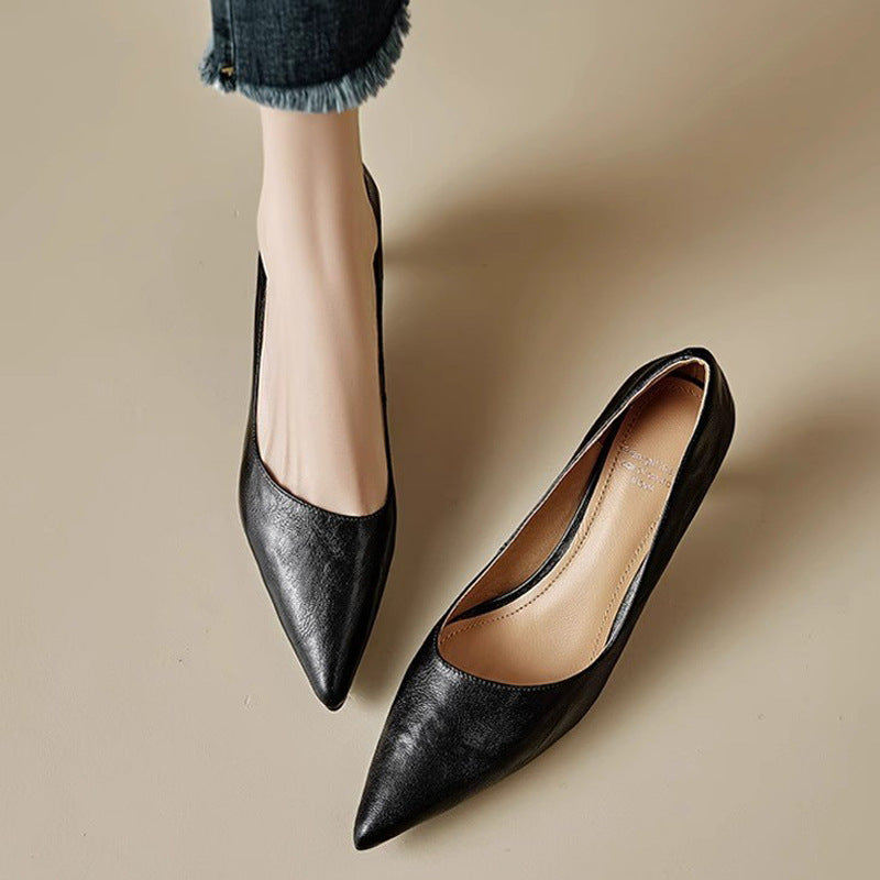 Authentic Leather Court Shoes Elar