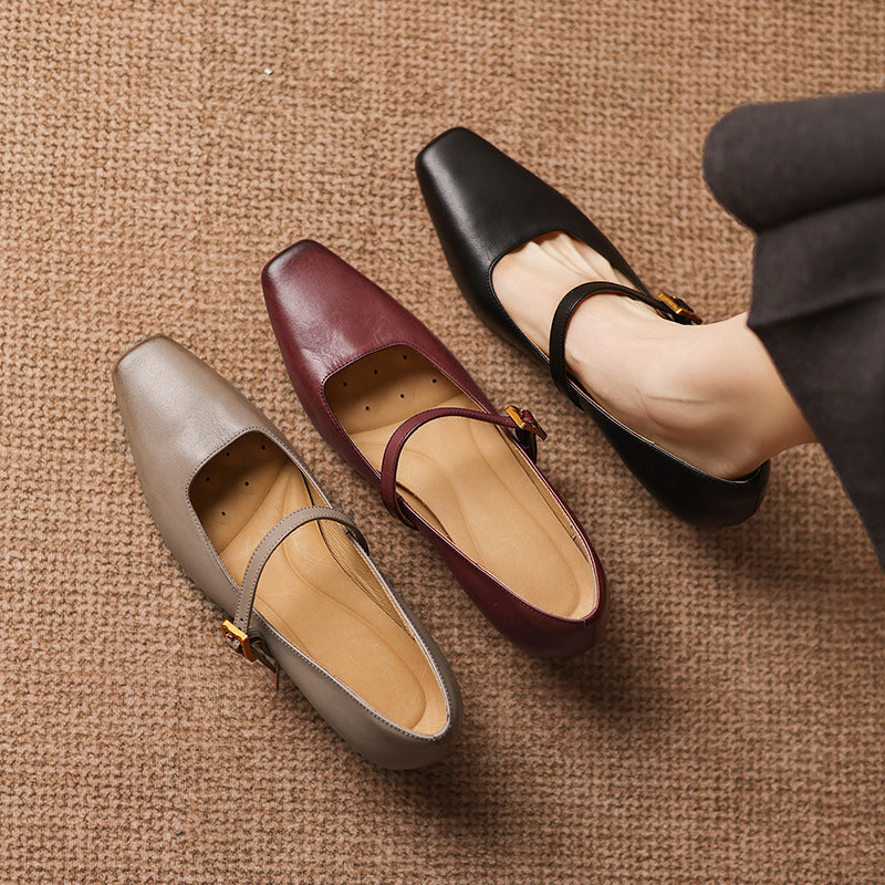 Authentic Leather Heels Aira