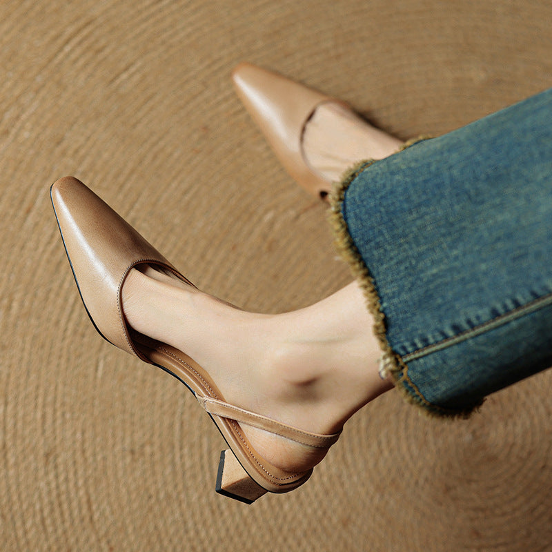Authentic Leather Elle Heels
