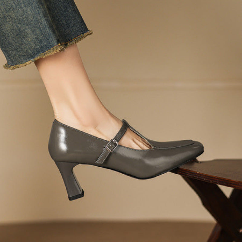 Authentic Leather Heels Tacy