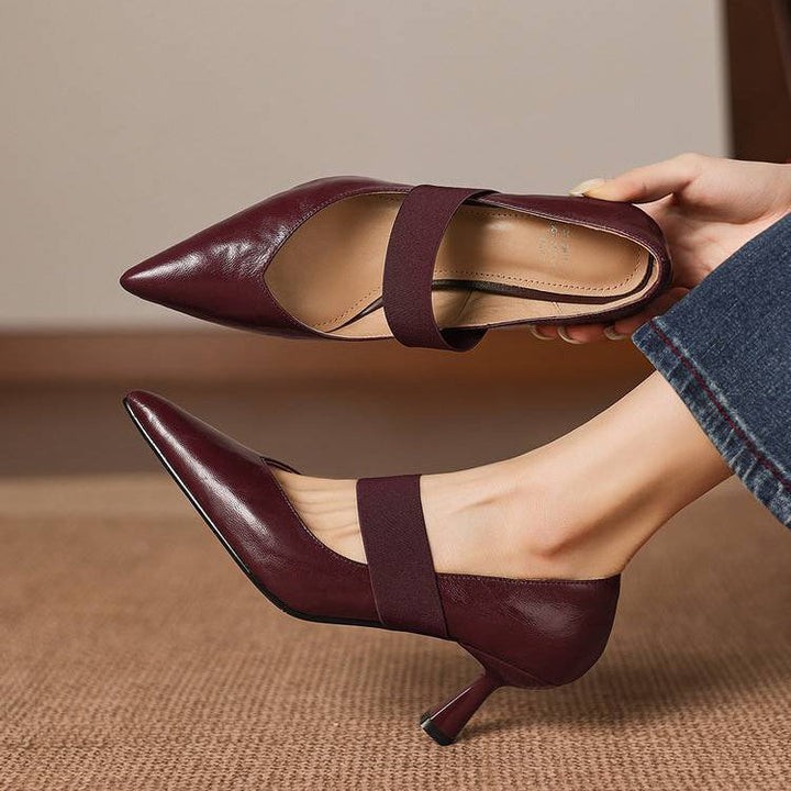 Authentic Leather Heels Cyra