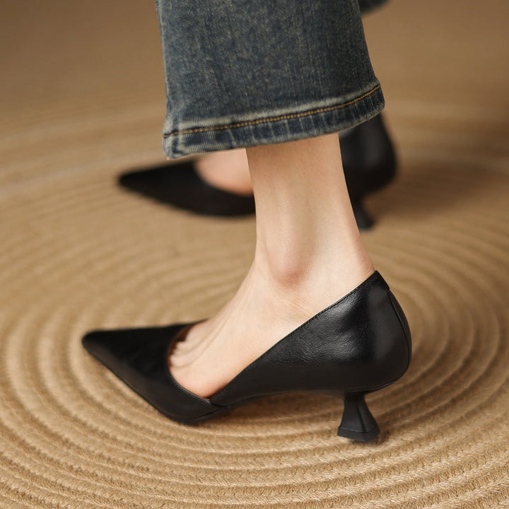 Authentic Leather Kitten Heels Carlen