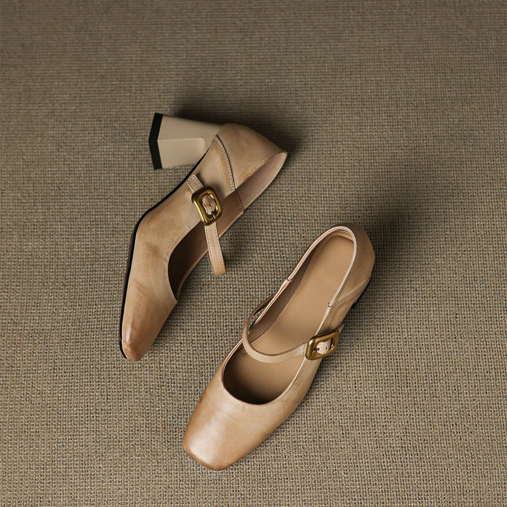 Genuine Leather Kelly Heels