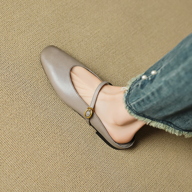Lora Genuine Leather Mules
