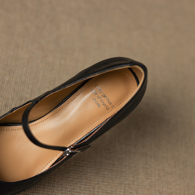 Authentic Leather Heels Veria