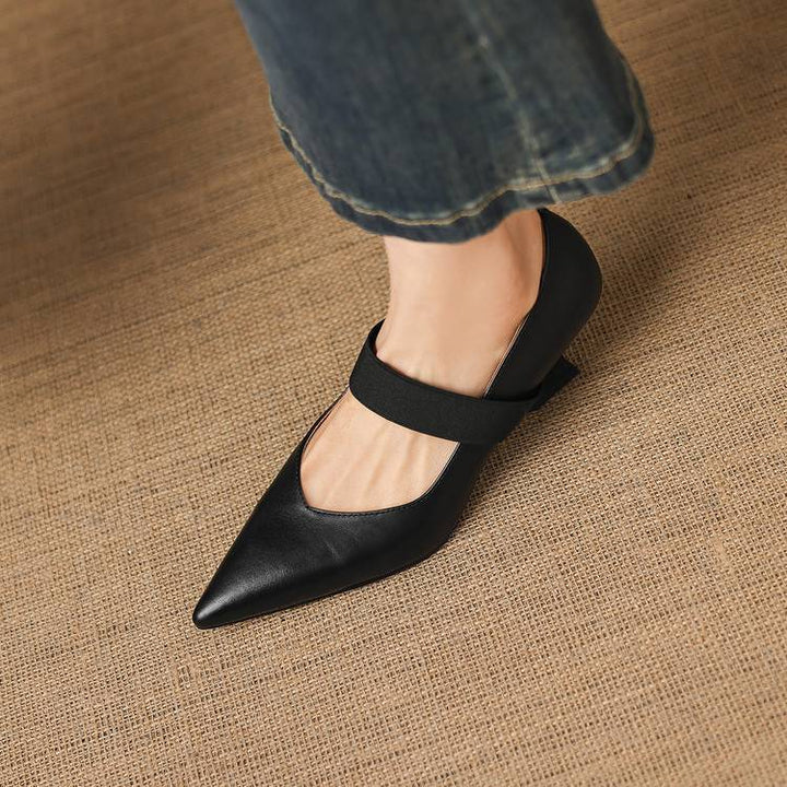 Authentic Leather Heels Tiera