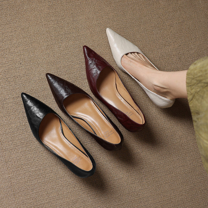 Authentic Leather Court Shoes Elar