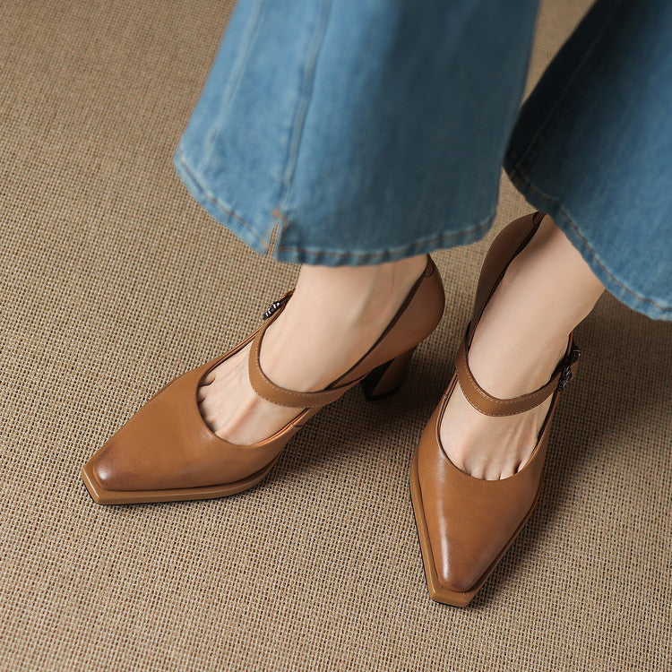 Claya Authentic Leather Heels