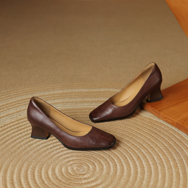 Authentic Leather Heels Arlix