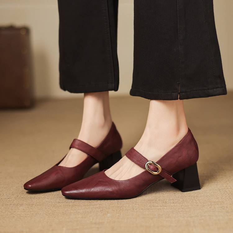 Azra Authentic Leather Heels
