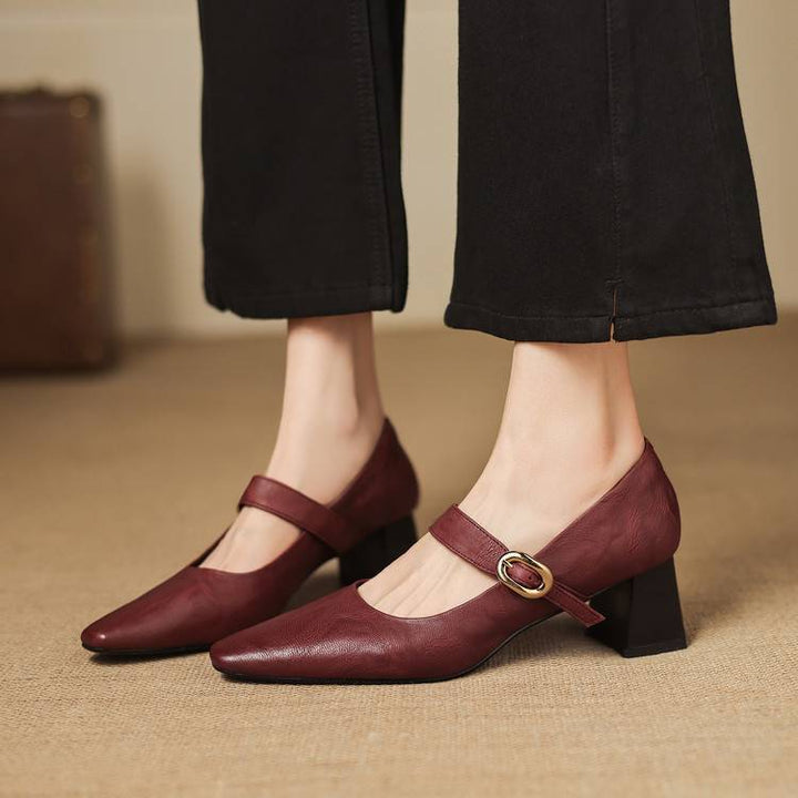 Azra Authentic Leather Heels