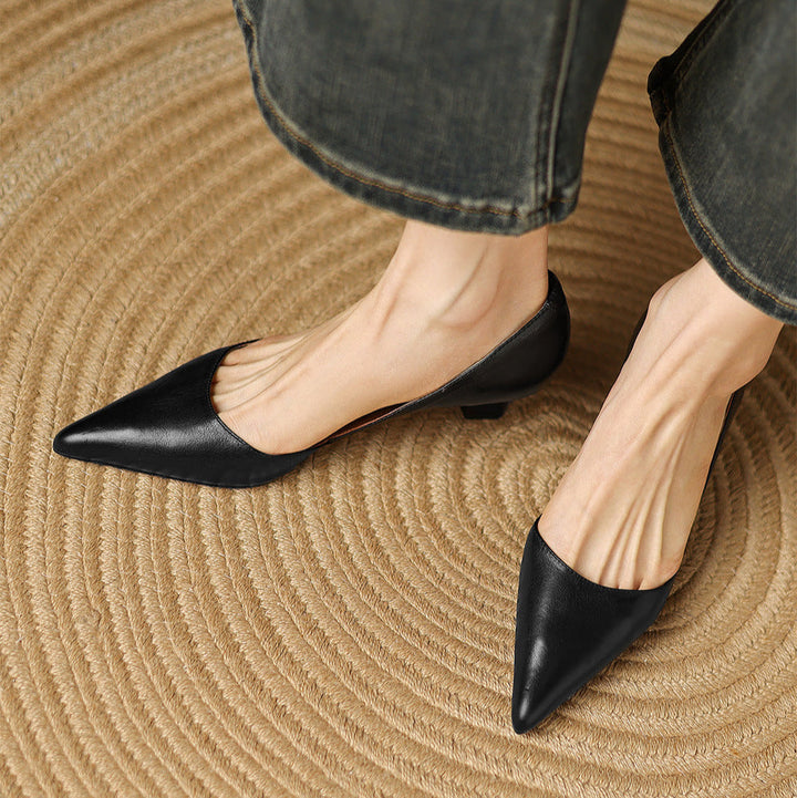 Authentic Leather Kitten Heels Carlen