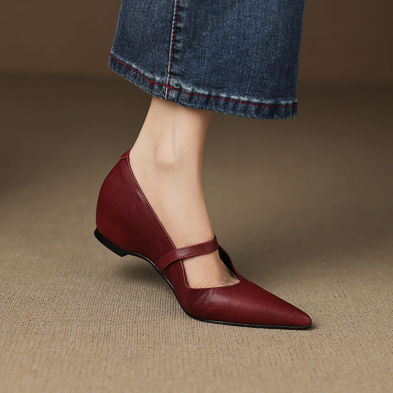 Delia Leather Heels
