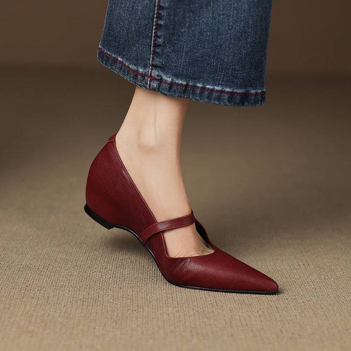 Delia Leather Heels