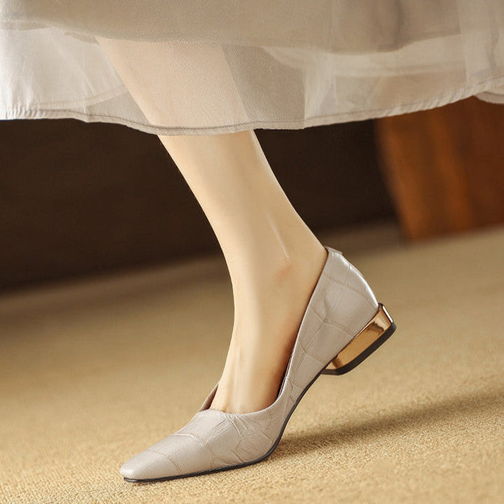 Authentic Leather Heels Celene