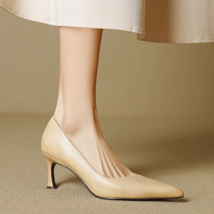 Authentic Leather Heels Noira