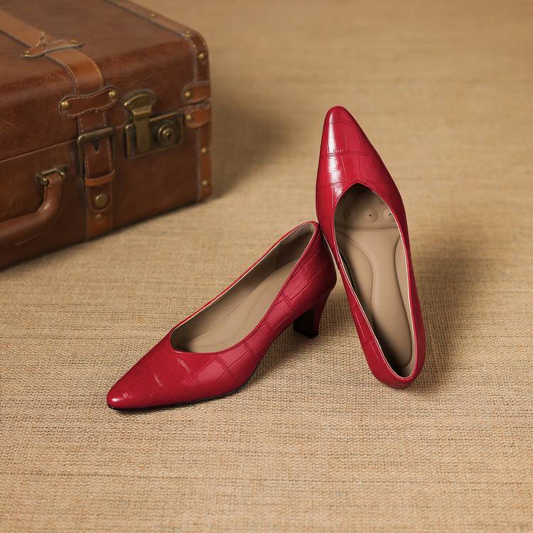 New Authentic Leather Heels
