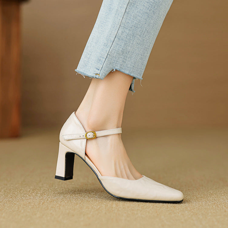Genuine Leather Heels Amaris